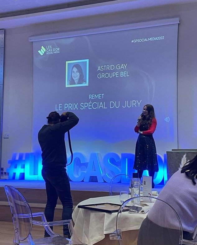 Ravie d’avoir fait partie du jury du Grand Prix Social Média Les Cas d’Or ce soir 🏆 #GPSocialMedia22