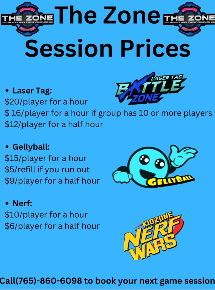 zone_kokomo's tweet photo. Looking for something to do with family and friends this holiday season? Come play at The Zone! We have many options for all ages to come play and have fun. Be on the look out for deals and promotions all through out this holiday season! We hope to see you and Happy Holidays! https://t.co/TocyxYnFuI