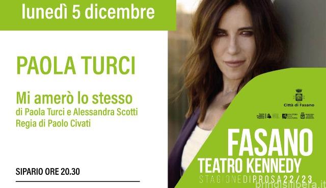 brindisilibera's tweet photo. Fasano (Br).Stagione Teatrale, il 5 dicembre va in scena Paola Turci  in «Mi amerò lo  ... - https://t.co/6yy7l2SFqi https://t.co/ZQlsskr1K4