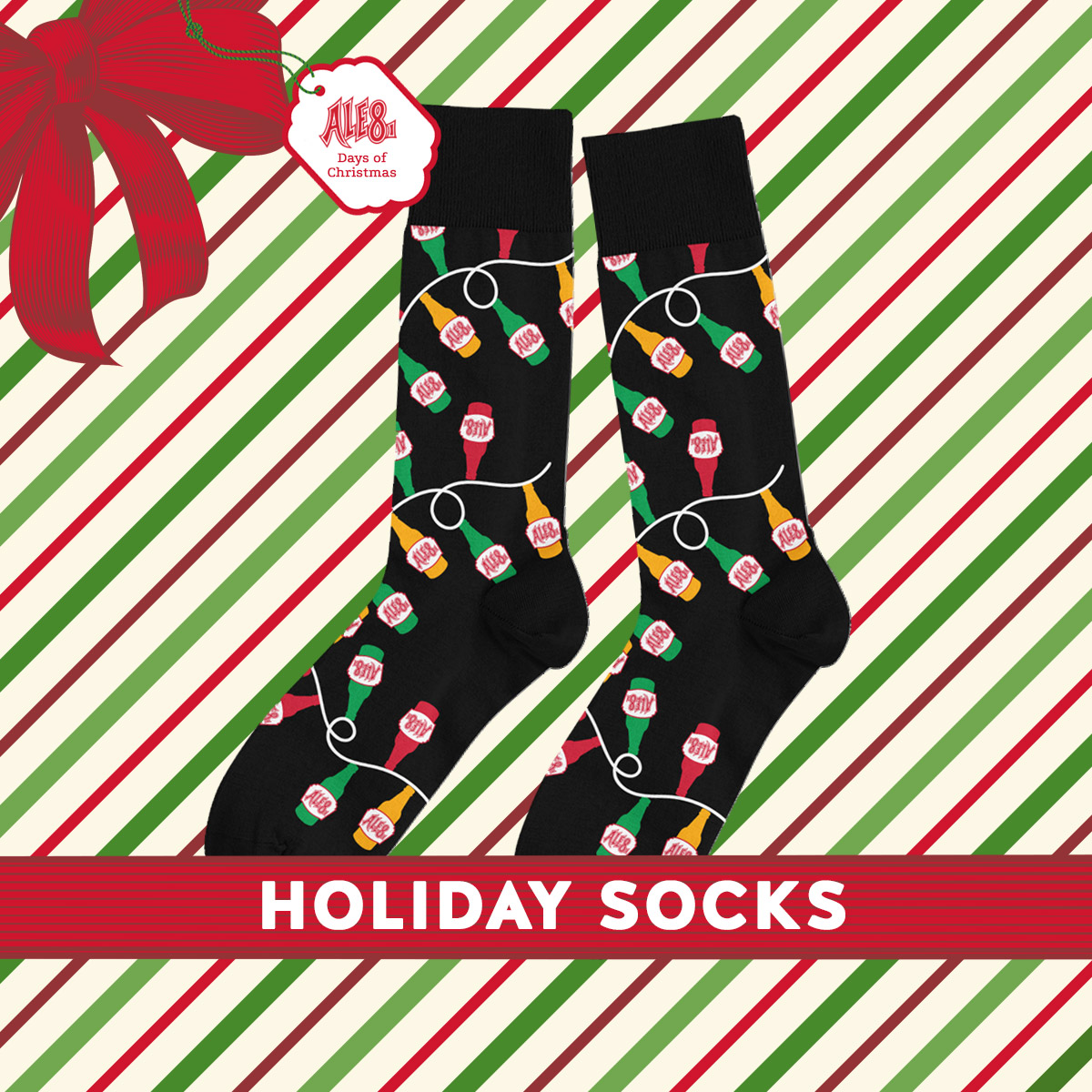 Ale8One's tweet photo. Make the whole place shimmer when you walk into a room. ๐
Our Ale-8 Holiday Socks are available while supplies last. Shop now at the link in bio.
#Ale8DaysofChristmas
https://t.co/dw43mn7EJL https://t.co/5VLrqvdJQ6