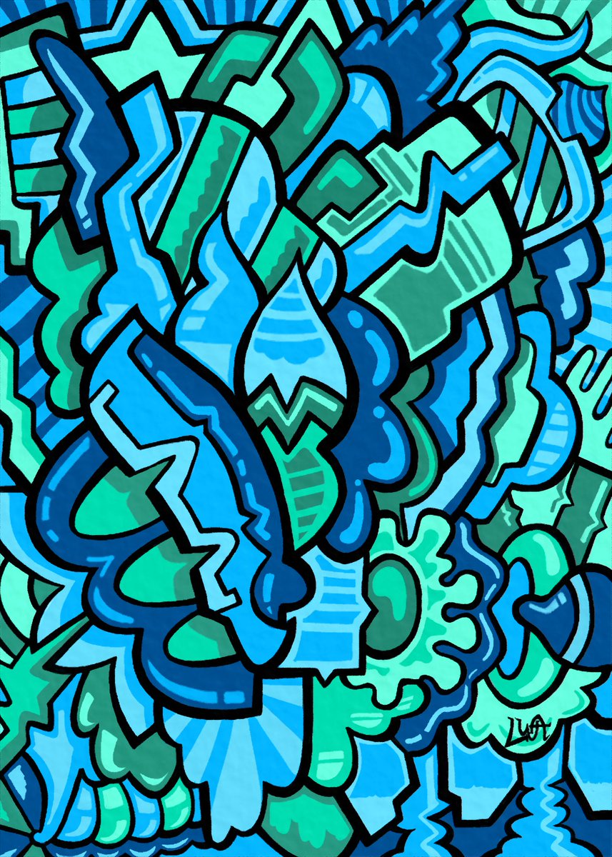 LudoweezArt's tweet photo. Green and blues
Take off your shoes
Underwater atmosphere
Hope you feel well down there. 

Our first NFT is live on @_Dartroom! 100 editions for 16 Algos of a colorful card we loved to create!

https://t.co/tOHVpxZMCD

#NFTartist #algoNFT #digitalart #NFTCommunity #algofam #NFT https://t.co/WfsgJHZMLn