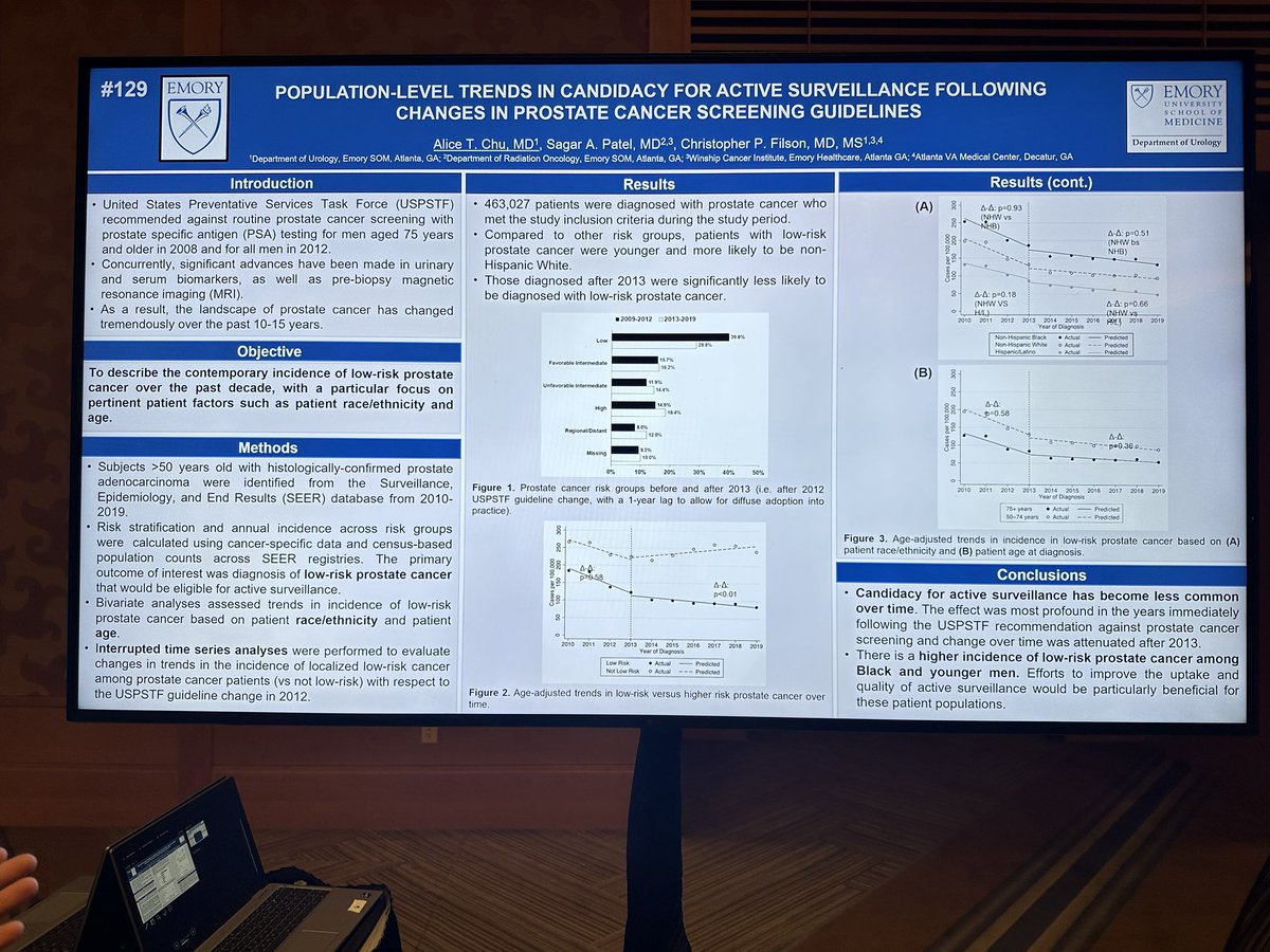 Happening now: #SUO22 poster session featuring <a href="/alicetchu/">Alice Chu</a> @chrisfilson_uro #ProstateCancer #HSR <a href="/emory_urology/">Emory Urology</a> <a href="/WinshipAtEmory/">Winship Cancer Institute of Emory University</a>