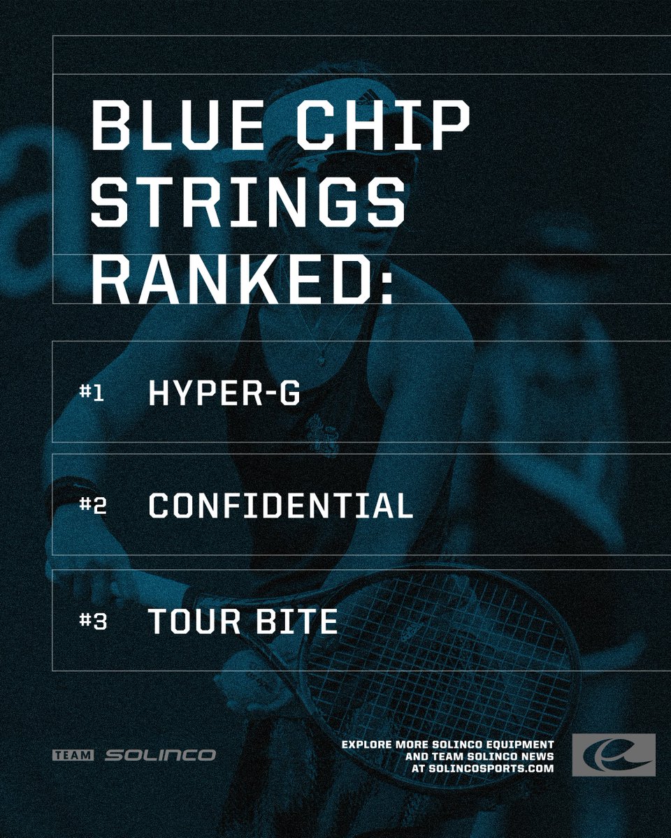 SOLINCOsports's tweet photo. Our big three: Hyper-G, Confidential, and Tour Bite are the top strings of future pros.
#TeamSolinco #HyperG #TourBite #Confidential https://t.co/yHpjLcc5YB