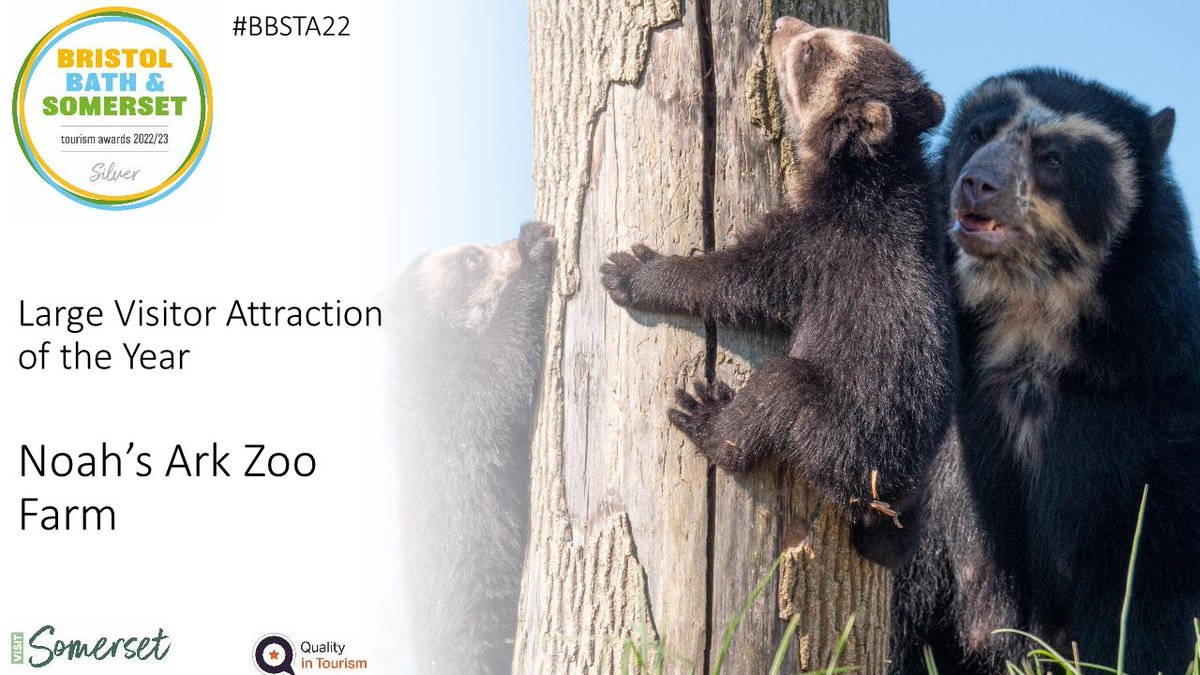 BBSTourismaward's tweet photo. Well done to #BBSTA22 Silver winner Noah’s Ark Zoo Farm #Wraxall @Noahs_Ark_Zoo https://t.co/mkqEKzXXsq