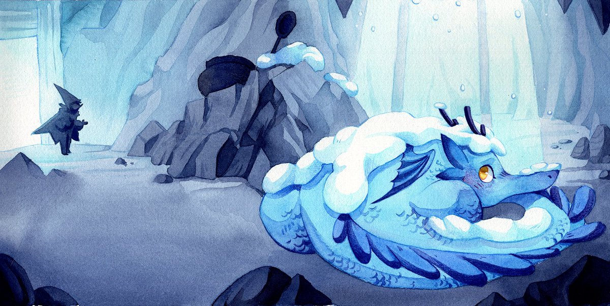 Sharing my favorite page of “Elbur bringt das letzte Geschenk”

#childrenbookillustration #kidlitart #illustration #watercolor