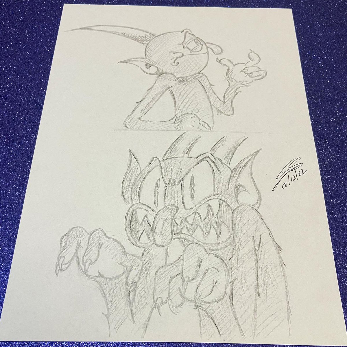 DeepDarkness__x's tweet photo. My #drawing 01/12/2022. ✍🏻😈
#thedevil #cuphead #cupheadshow #thecupheadshows3 #cupheadshowdevil #sketchbook #sketch https://t.co/iwmTeve7Xn