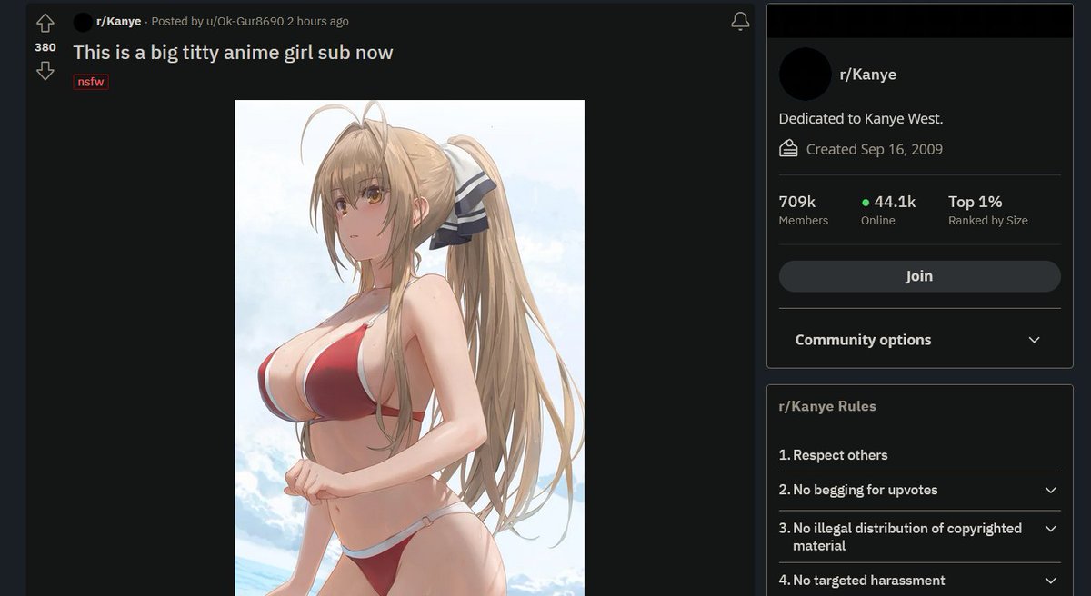 velodus's tweet photo. The Kanye subreddit is handling this as well as they possibly could. https://t.co/TvsBjDiNyS