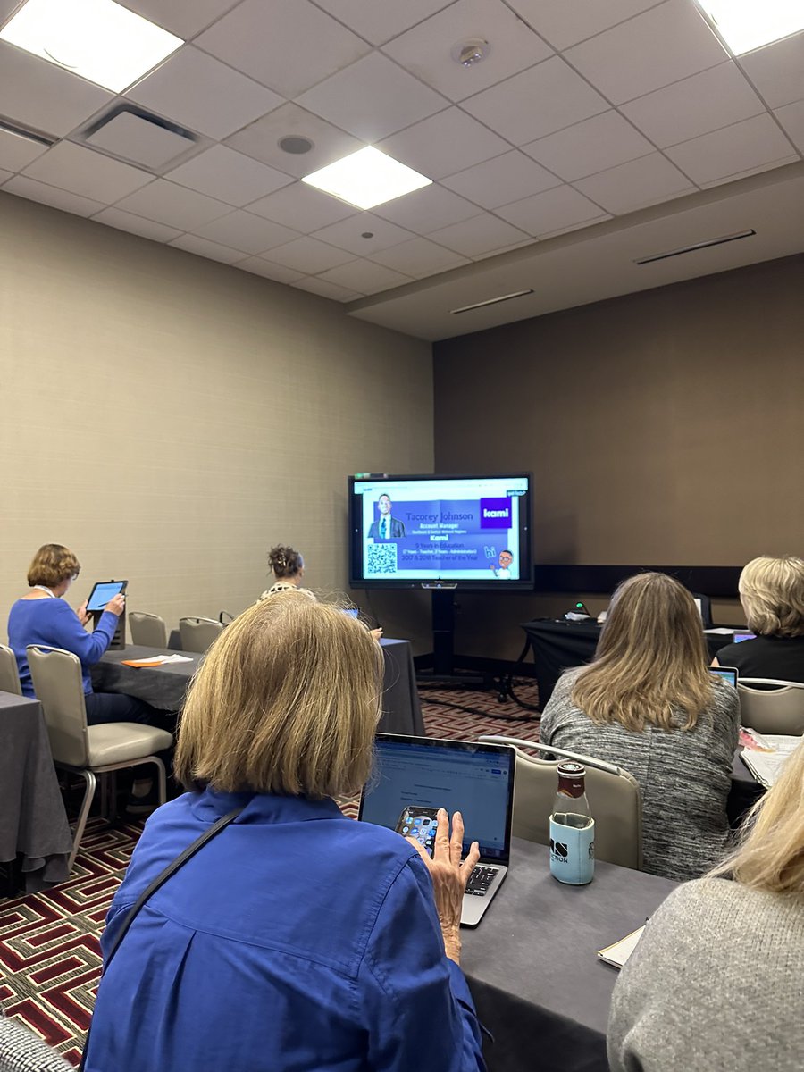 DivaL24's tweet photo. Best session today learned a lot!! Can’t wait to try it out at school.@DivaL24 @KamiApp @lacueorg @TacoreyJohnson @CPSB_TTC https://t.co/qqGXBLH0JU