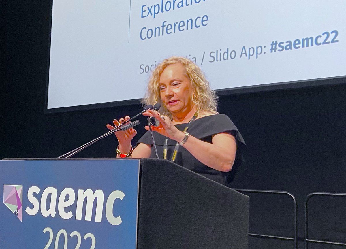 mkd_design's tweet photo. Chair, Nicole Galloway Warland opens the saemc conference. South Australia’s role as a prospective Critical Minerals supplier in a safe jurisdiction to be discussed #saemc22 #carbonfuture #conference ##southaustralia #criticalminerals #ESG https://t.co/85INC6oVj2