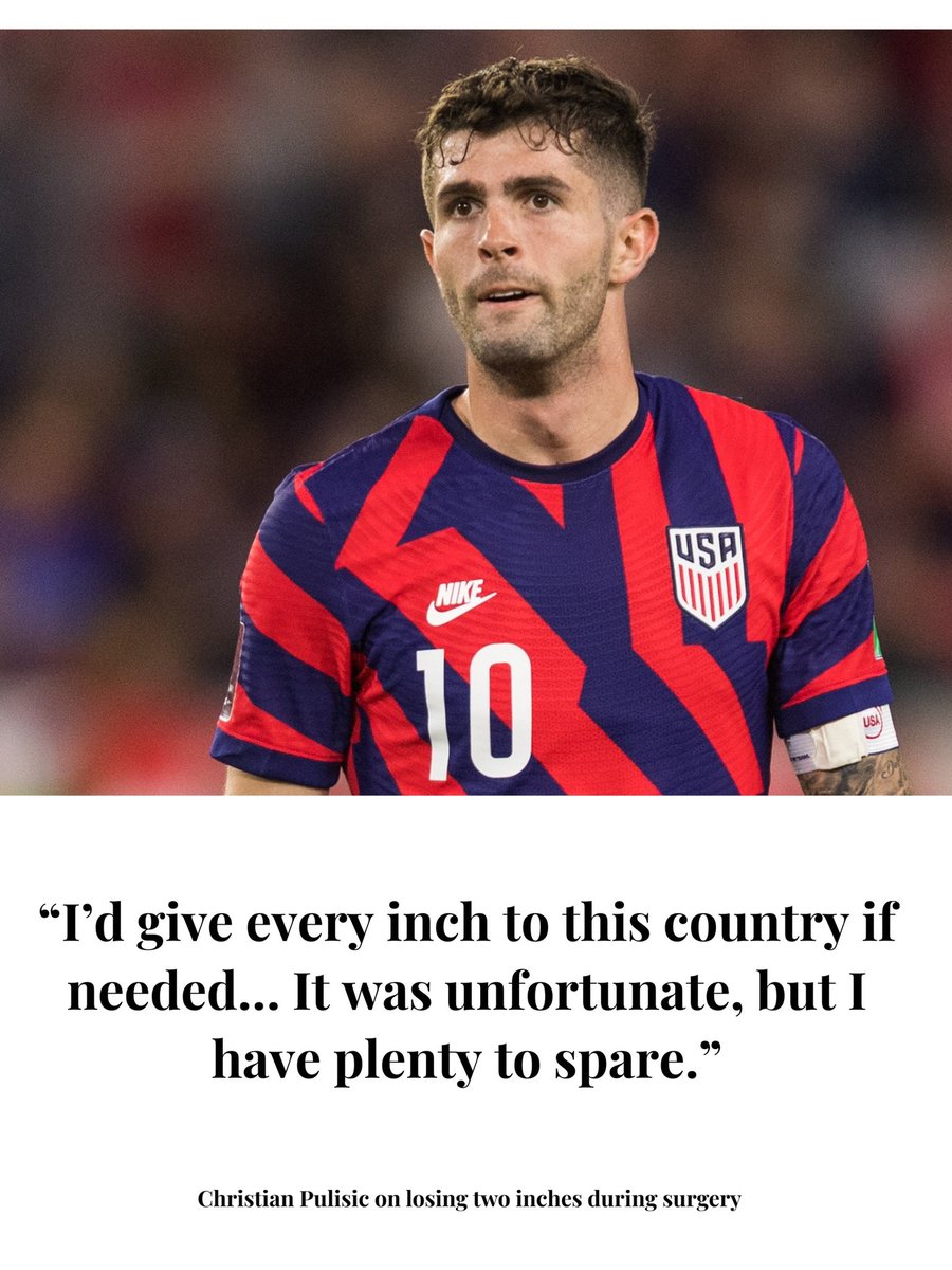 BallsackSports's tweet image. Christian Pulisic lost TWO inches during penis surgery, but isn’t sweating it 😳