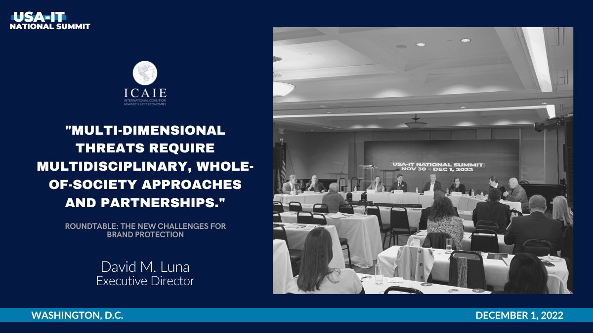International Coalition Against Illicit Economies (@_icaie) on Twitter photo Wrapping up a successful Summit with <a href="/IllegalTradeUS/">United to Safeguard America from Illegal Trade</a>. ED, David M. Luna, spoke about proactive solutions to fighting the growing and evolving crimes surrounding illegal trade. Wrapping up a successful Summit with <a href="/IllegalTradeUS/">United to Safeguard America from Illegal Trade</a>. ED, David M. Luna, spoke about proactive solutions to fighting the growing and evolving crimes surrounding illegal trade.