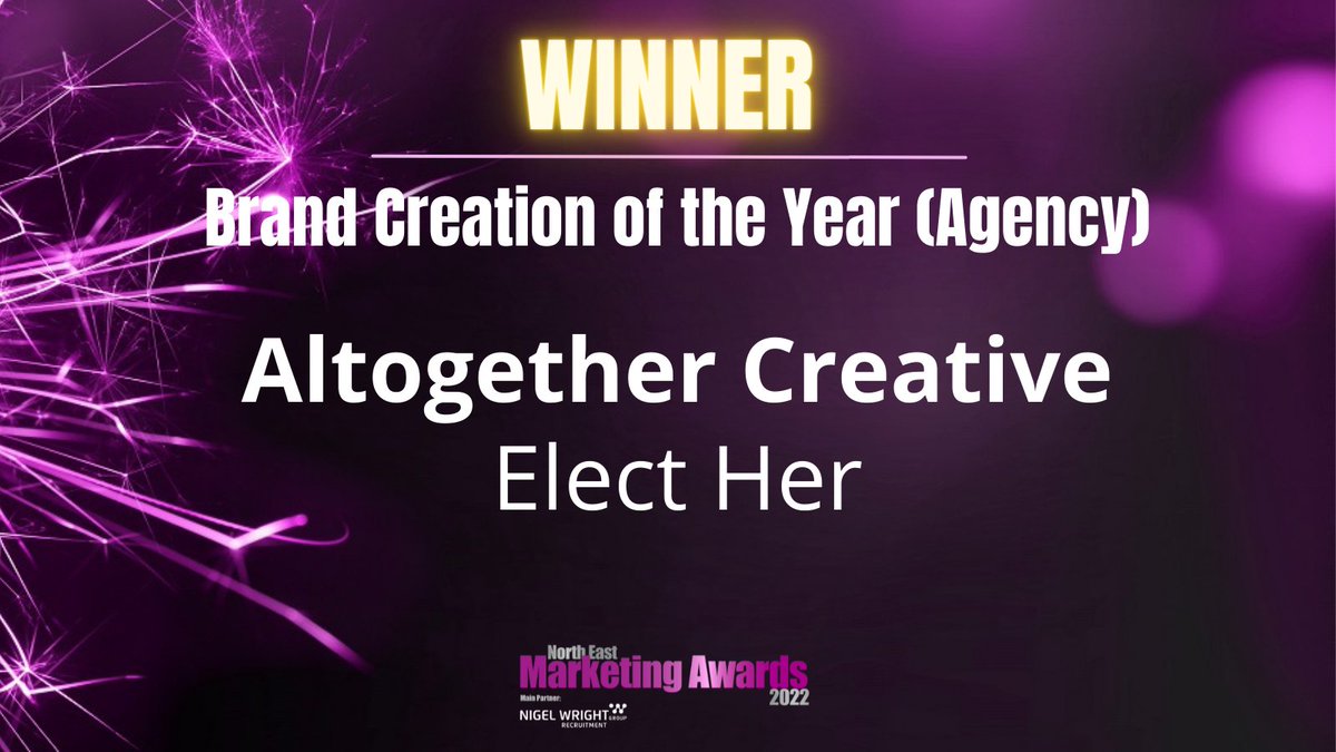 And the award for Agency Brand Creation of the Year goes to…. <a href="/altogether_UK/">Altogether.</a> for Elect Her! Congrats for being such worthy winners!

#NEMA2022 #awards #marketing #excellence #celebrate
