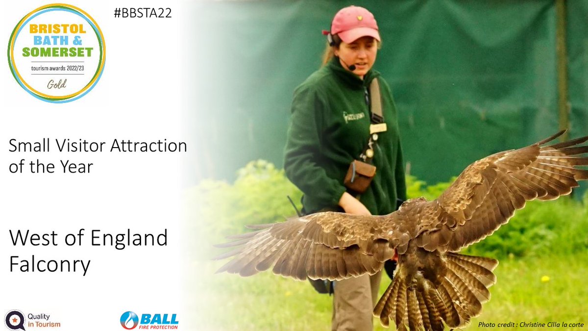 Finally the Gold winner: congratulations goes to West of England Falconry #Bath  #BBSTA22 Thanks to Ball Fire Protection, part of <a href="/C2safety/">C2 Safety</a>
