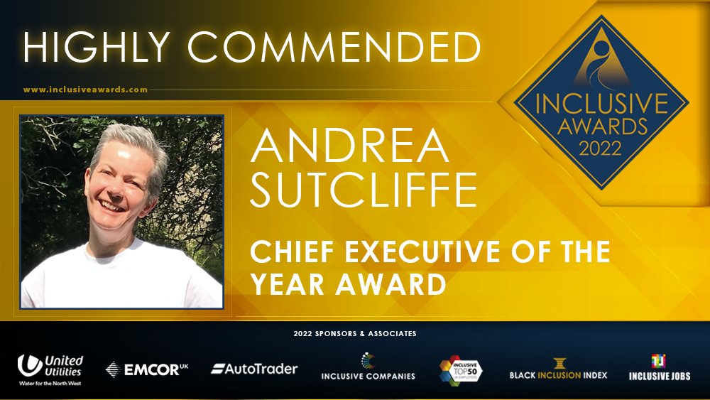 Highly Commended for the #IA22 CEO of the Year Award is…. Andrea Sutcliffe <a href="/Crouchendtiger7/">Andrea Sutcliffe 💙💚💜</a>!!! Congratulations Andrea! #IT50 #HighlyCommended #CEOoftheYear #Incredible