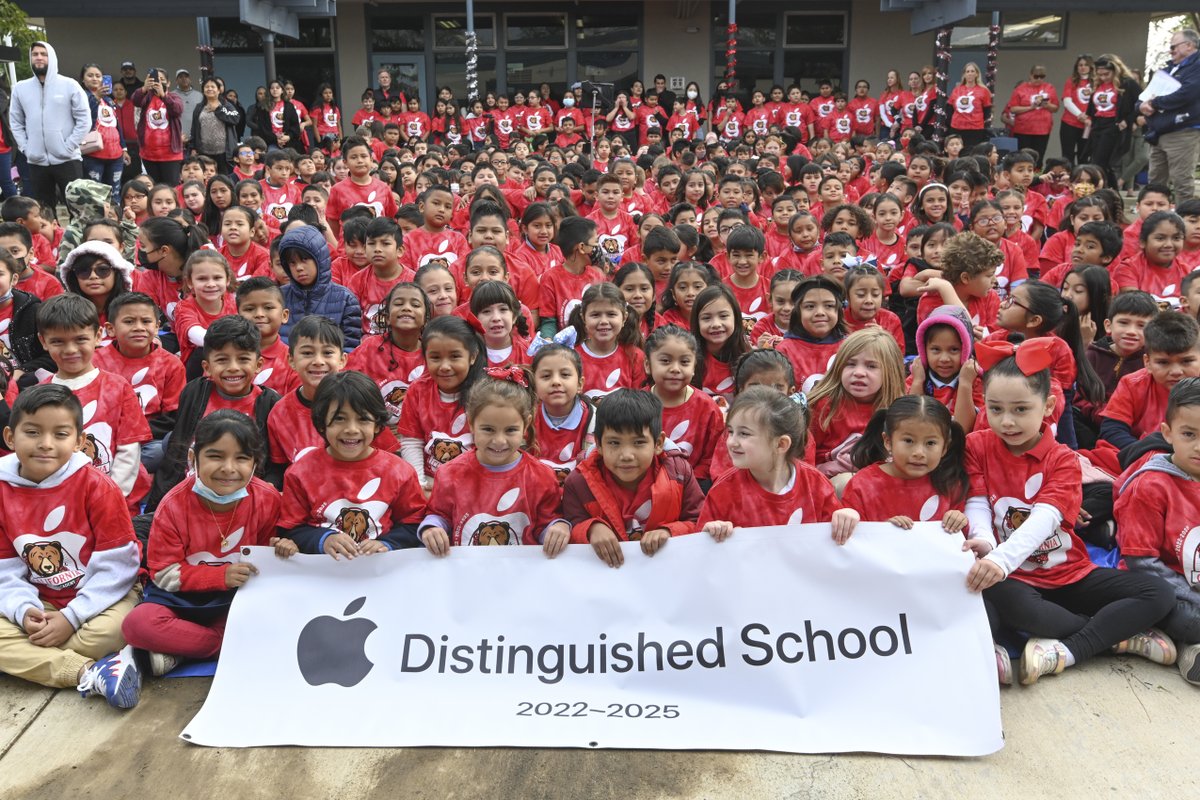 Today we celebrated our third Apple Distinguished School recognition!  Our teachers and students create and innovate using Apple products everyday.  #appledistinguishedschool #californiabears #cabears