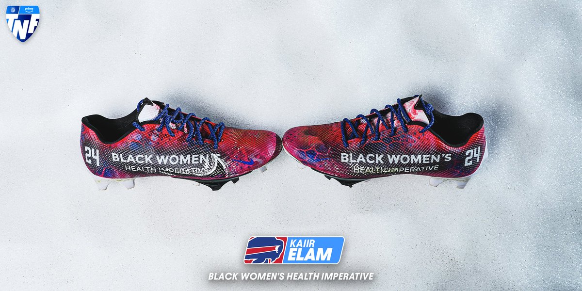 NFLonPrime's tweet photo. .@BuffaloBills are playing for something bigger 🙏

#MyCauseMyCleats | #TNFonPrime https://t.co/XgjS3tOBU5