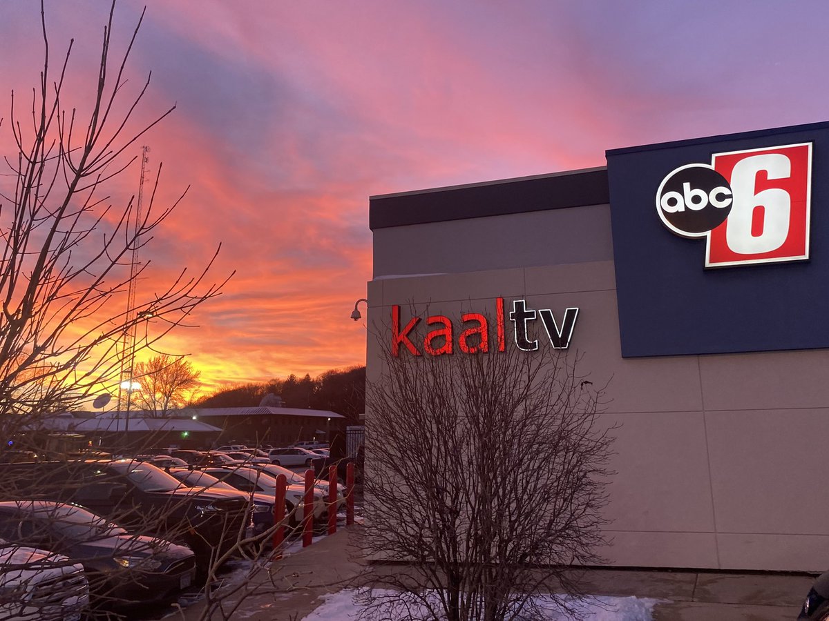 A beautiful sunset in the sky over the <a href="/ABC6NEWS/">ABC 6 News - KAAL TV</a> studios!