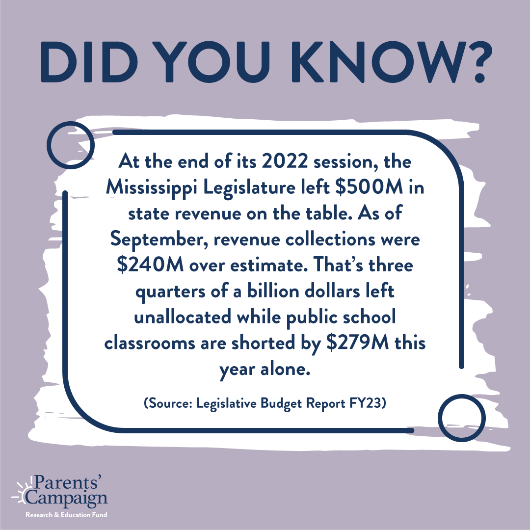 ParentsCampaign's tweet photo. Fully funding the MAEP is doable. Money is available. The time is now.
#FundMAEP #msleg #msedu https://t.co/xTL7GcNuoj