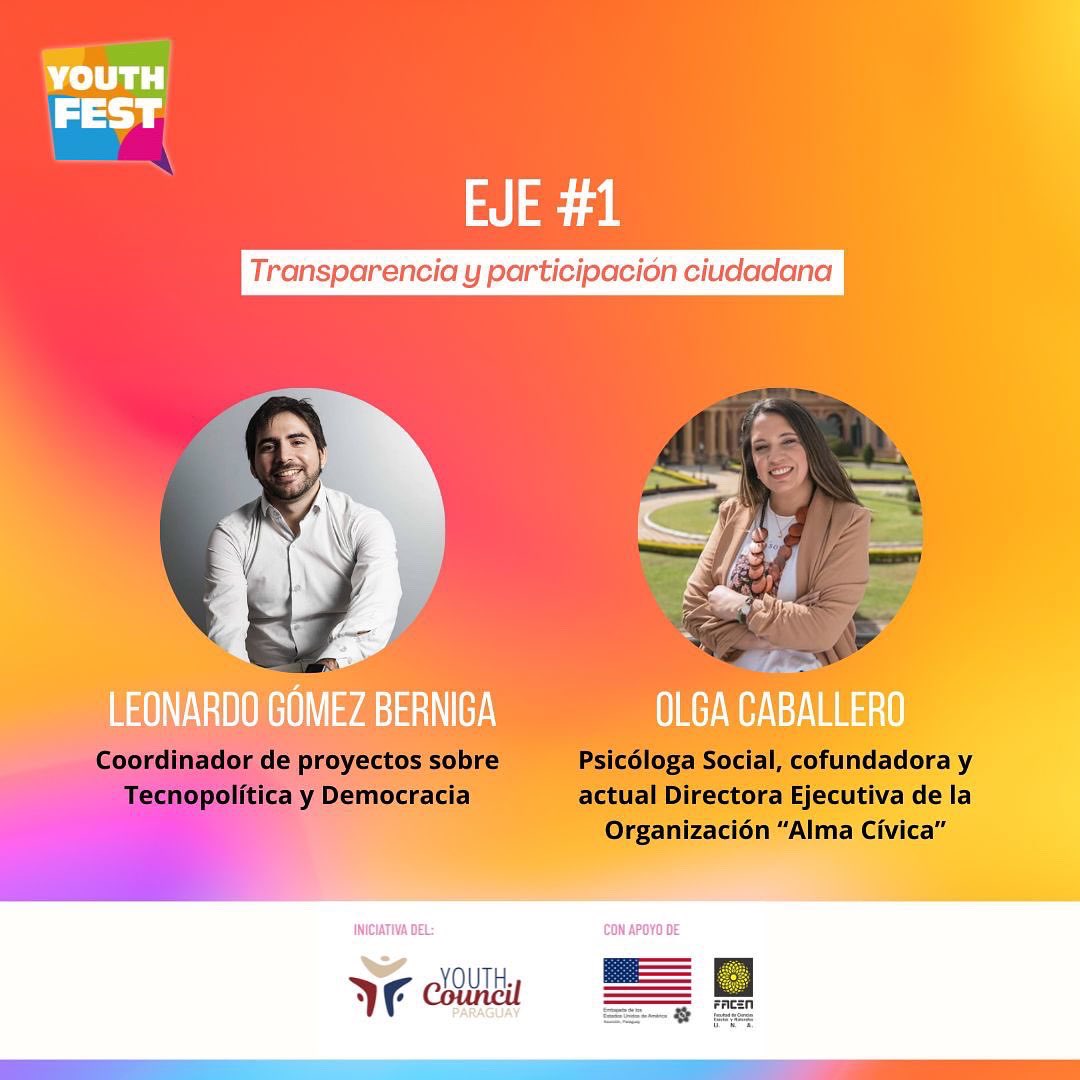 youthcouncilpy's tweet photo. ¡Inicia la cuenta regresiva! 😱
👉🏻 Te adelantamos algunos de los ejes en las cuales vos podes aprender y opinar sobre temas actuales de nuestra realidad.
En estos espacios el protagonismo tendrás vos.
Are you ready? 🤩
#YouthCouncilPy #YouthFestPy https://t.co/feeTLkV8Au