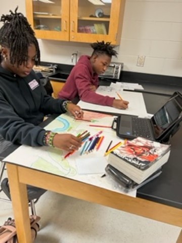 Enjoyed visiting Ms. Suttle's students at NHS as they completed their diagrams of biochemical cycles - their engagement with this project is great to see!  #ncssbethebest