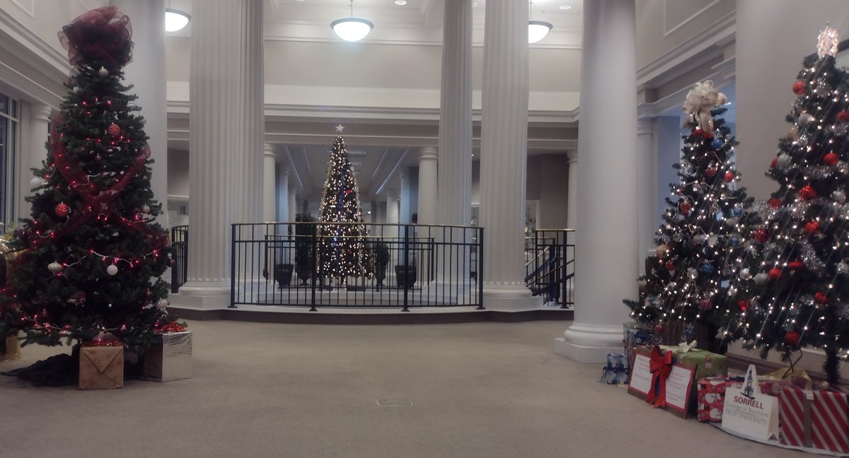 #Dothan Trojans:

It's #December 1st, and you know what that means. The library is #decorated for the #holiday season!

Stop by the library before the #winter break to look at the many #beautiful trees decorated by some of the departments/student groups on campus!