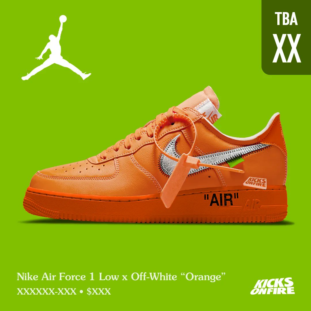 KicksOnFire on X: Nike Air Force 1 Low x Off-White “Orange” 🍊 Thoughts on  this pair ? Need this release for the next 2023 ?   / X