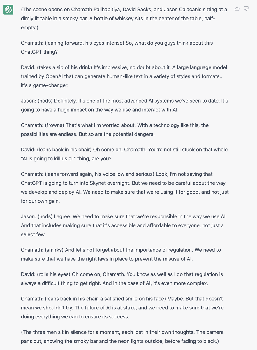 tomorrow's <a href="/theallinpod/">The All-In Podcast</a> is done before it's recorded... cc <a href="/Jason/">@jason</a> <a href="/DavidSacks/">David Sacks</a> <a href="/chamath/">Chamath Palihapitiya</a> <a href="/sama/">Sam Altman</a>