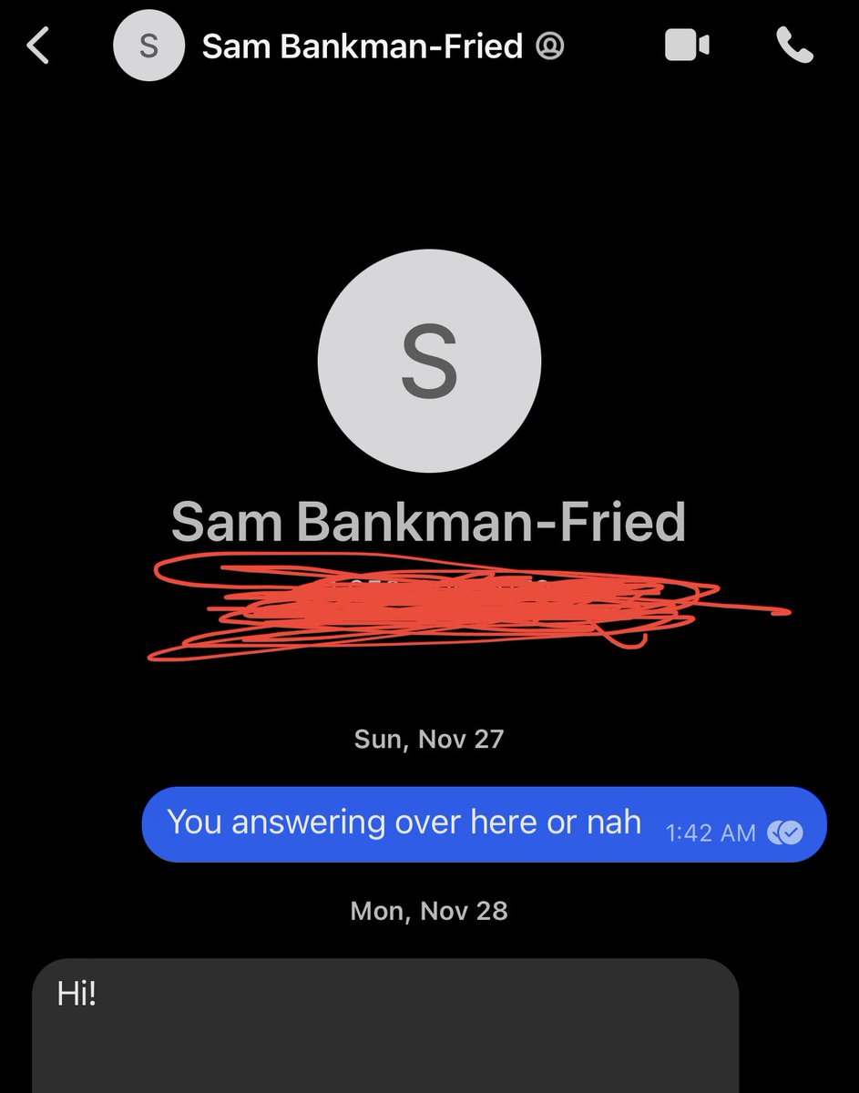DiscoverCrypto's tweet photo. I’m going to hold off on sharing more for now. I’m going to schedule a Twitter spaces for tomorrow with @SBF_FTX. If he shows he does. If he doesn’t, then we are going to do a huge evidence dump.

For now all I will do is release the convo verifying he agreed. https://t.co/S6lWqLji5p