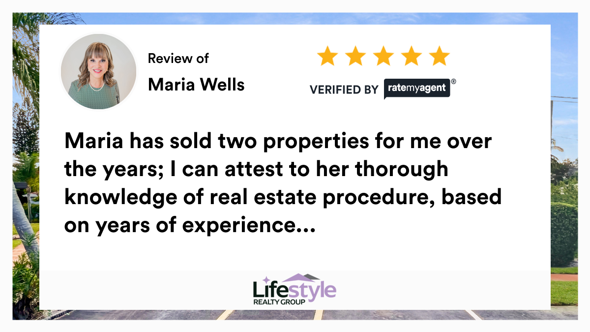 MariaSWells's tweet photo. My latest RateMyAgent review in Jensen Beach.
Florida BK453658
https://t.co/ARBnjzQKBm

...
#ratemyagent #realestate #Lifestyle_Realty_Group https://t.co/RmAhPPdnGj