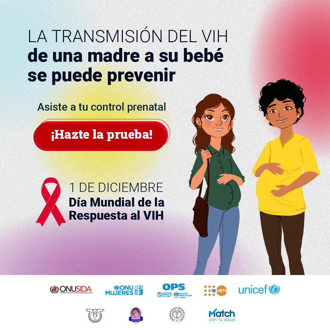 UnicefSV's tweet photo. ¡La transmisión del VIH de una madre a su bebé se puede prevenir!

Por eso muy importante que asistas a tu control prenatal y te hagas la prueba para conocer tu diagnostico. Sigamos trabajando para acelerar el progreso en la lucha contra el VIH/SIDA infantil. #DiaMundialDelSida https://t.co/Y8EkZg9546
