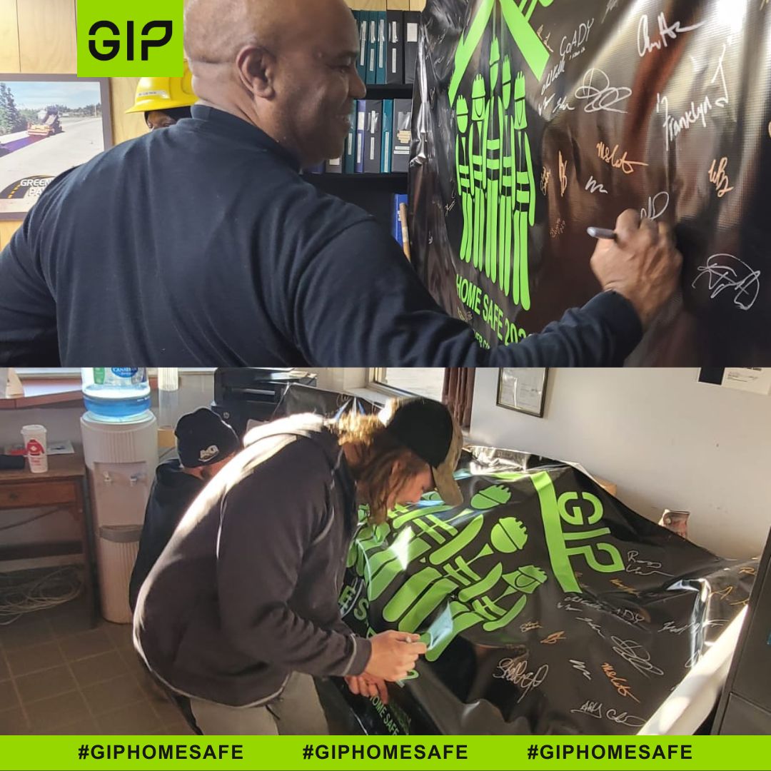 GIP_social's tweet photo. Today’s #GIPHomeSafe standdowns at our Clarkson Industrial Engineering Plant & Wolfdale Asphalt Plant where morning smiles really drove the discussion on #SafetyFrist #SafetyatWork. Thanks to everyone who participated and took the pledge. Over 1.5k ppl #Takethepledge, have you? https://t.co/ft6ZorqOol