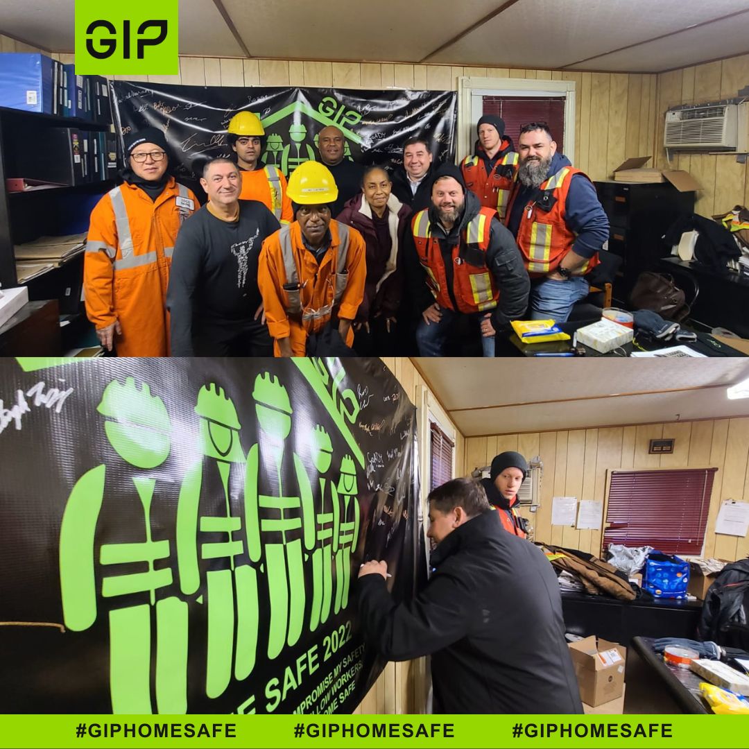 GIP_social's tweet photo. Today’s #GIPHomeSafe standdowns at our Clarkson Industrial Engineering Plant & Wolfdale Asphalt Plant where morning smiles really drove the discussion on #SafetyFrist #SafetyatWork. Thanks to everyone who participated and took the pledge. Over 1.5k ppl #Takethepledge, have you? https://t.co/ft6ZorqOol