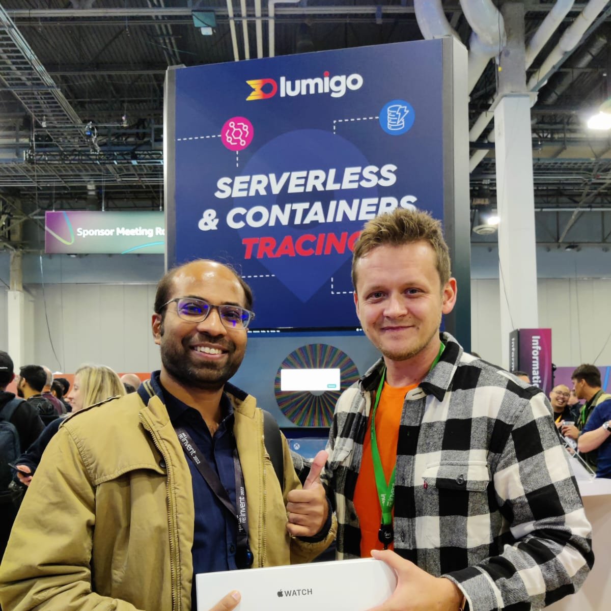 Lumigo's tweet photo. π Lots and lots of #winners at our #reinvent booth π
There are still lots of #geekouts, #demos and #swag to be had at our #reInvent2022 booth, Come and say hi π https://t.co/bXn6anTVFH