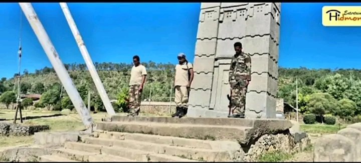 HagosSuzan's tweet photo. I hope these Eritrean Savages will also film when they rape women &amp; girls;  loot &amp; destroy Tigray. 

I feel it this is almost on the grave yard of Tigray as treasonous Amhara's backed Eritreans control my sacred heritage sites, #Axum.💔
#EritreaOutOfTigray @SecBlinken
@UN @POTUS. https://t.co/kZy1fEaWfF