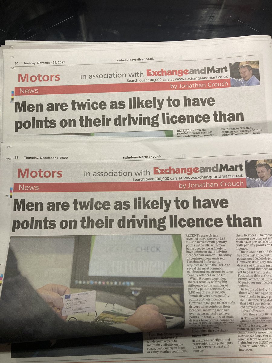 SAdverfails's tweet photo. Perhaps there were not enough entries for filling in the missing word, because the @swindonadver has printed this quiz again on Thursday 1st Dec. #swindon #drivers #mendrivers #womendrivers https://t.co/9c5fyiwy30
