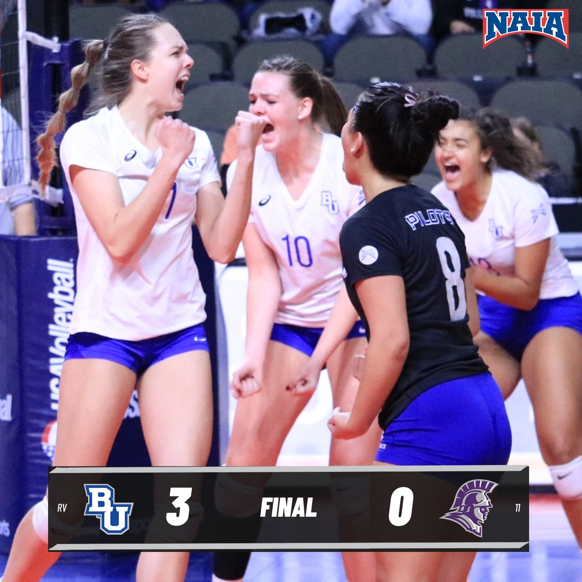 Pilots sweep Taylor in second game of NAIA Pool Play!