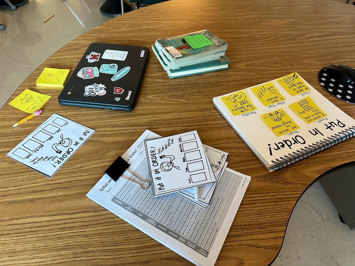 MsAPlusTeacher's tweet photo. Goal setting on #InfinityMI & then getting to work on some strategies! Today, we had a help session on organizing our narrative drafts by putting our story in order. The Writing Strategies Book is a game changer to help boost writing confidence! ๐๐ฅ #MasonMomentum #MIStrong https://t.co/pPbVyH4yFu