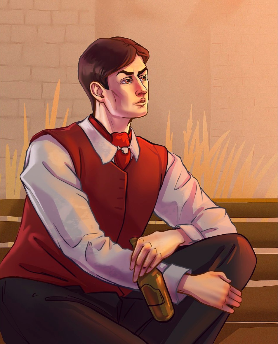 vavokinvart's tweet photo. First attempt at tarot and Daniil Dankovski 
#pathologic #art #fanart https://t.co/ogds0wytkp