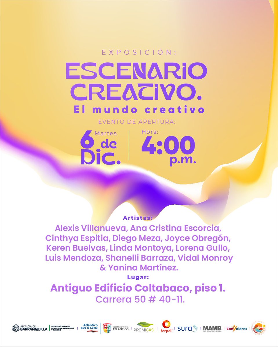 Fund_Convalores's tweet photo. El próximo martes se dará apertura a la exposición "ESCENARIO CREATIVO - El Mundo Creativo", iniciativa que busca promover el trabajo de los artistas ganadores de las convocatorias #ProyectaVitrinaDelArte y  #SketchbookProject ¡Te esperamos!#EscenarioCreativo https://t.co/kQ7aimhhHO