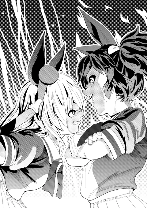 タマモクロスVSイナリワン #ウマ娘 #タマモクロス(ウマ娘) #イナリワン(ウマ娘) https://t.co/ISFl05EwEv 