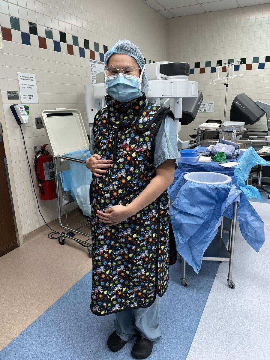 SQPUrology's tweet photo. Huge shout out to @VattikutiUrol @CraigRogersMD for advocating for maternity lead availability in our operating rooms! Made a huge difference in comfort and safety for me and my little one on the way @HenryFordHealth https://t.co/ojxPFZtGIU