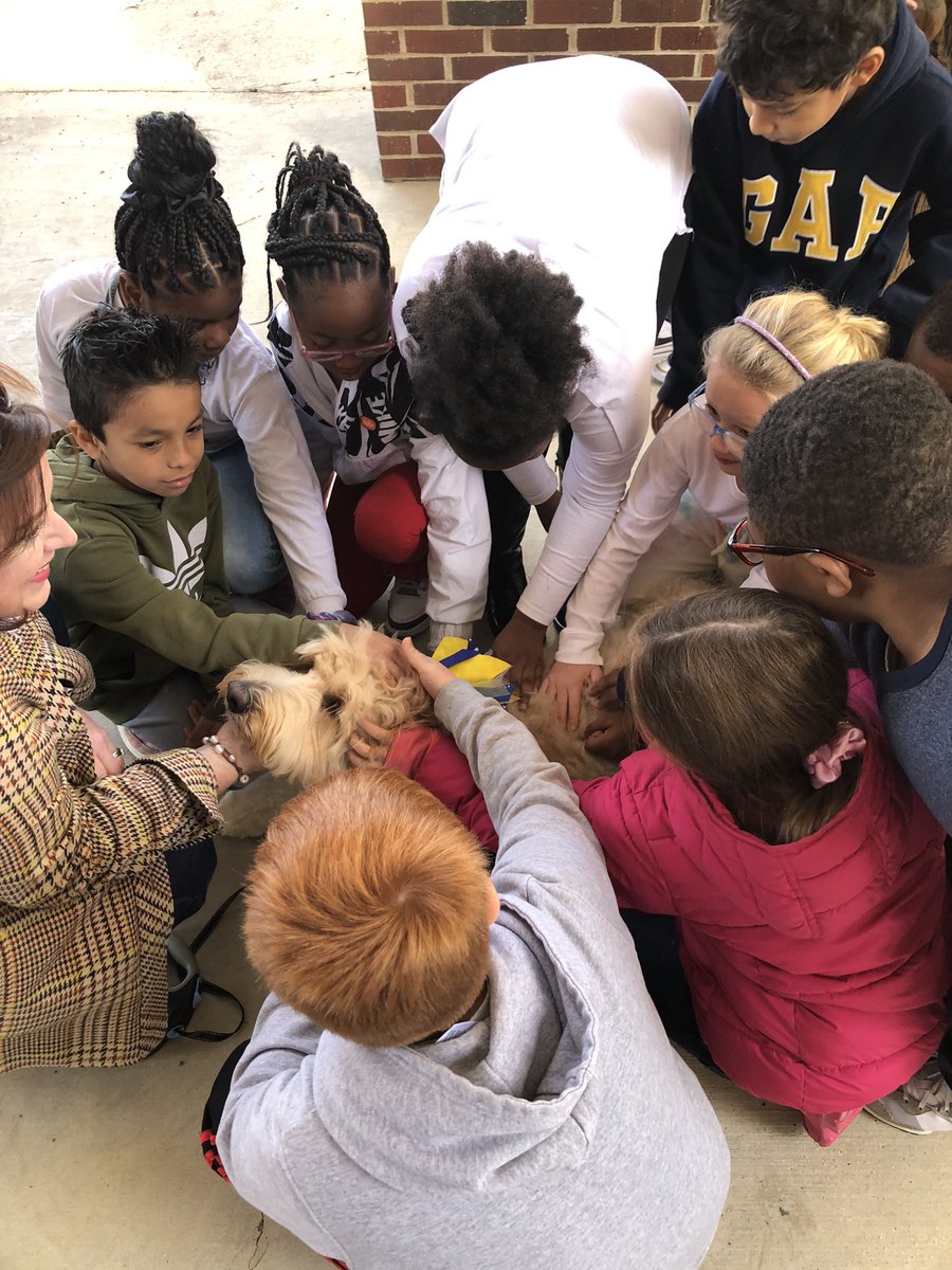 joynerTPSD's tweet image. It was a “dog gone” good time today for @joynerTPSD Joeys who had the chance for some up close time with @THSWavely. Not sure who enjoyed it the most; the Joeys or the teachers…or  Wavely.