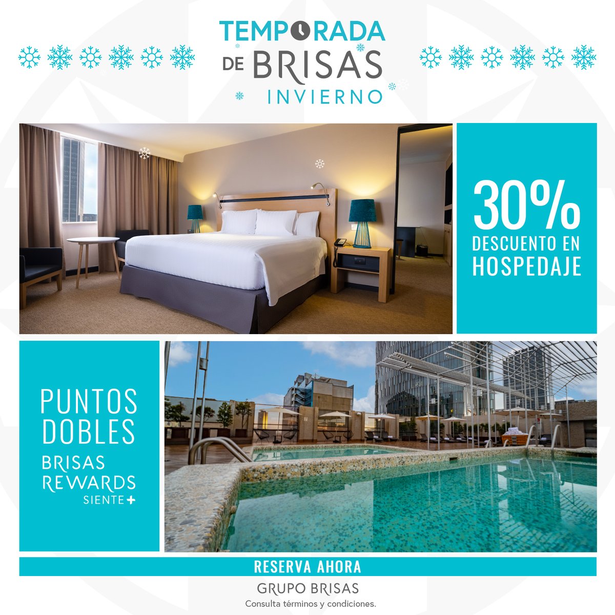 😍La Temporada de Brisas de Invierno es la mejor oportunidad para viajar. Aprovecha esta gran promoción y disfruta de beneficios exclusivos. Reserva en: bit.ly/2TOGjxN o al 800.227.47.27 🛎. #sientelabrisa