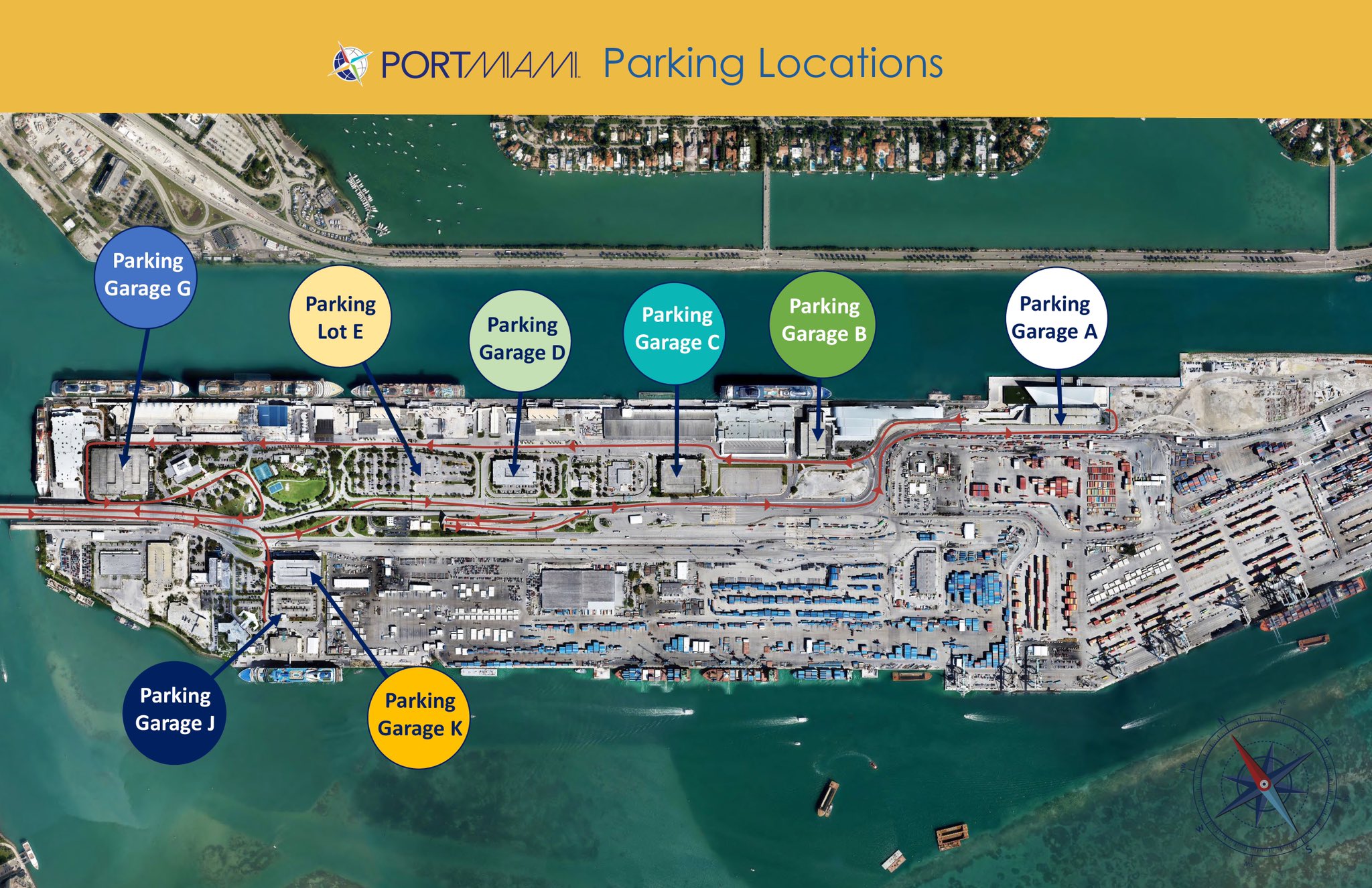 Port of Miami Cruise Parking Lots