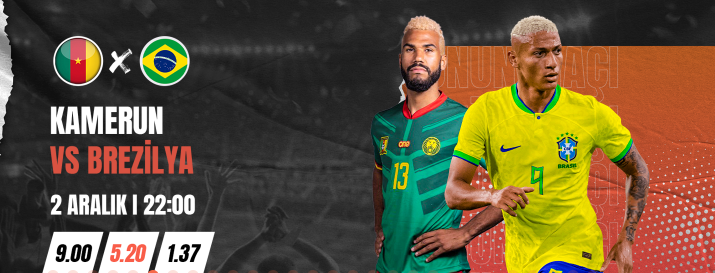 KAMERUN VS BREZİLYA 
Bu maç kaçmaz sende #Maksibet de kuponunu hazırla

Güncel Adresimiz : bit.ly/3NZz6WH
#Kamerun #vs #Brezilya