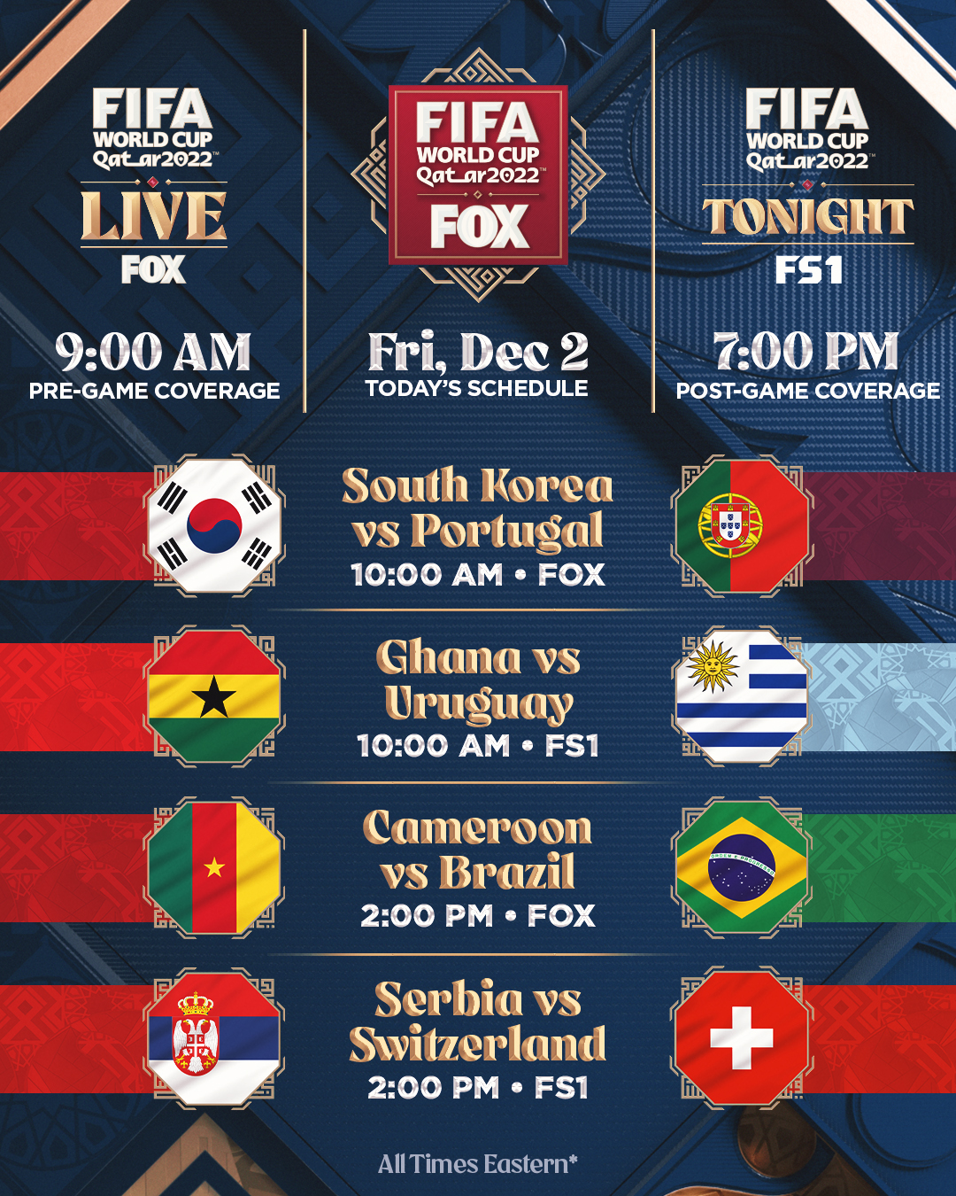 world cup schedule fox