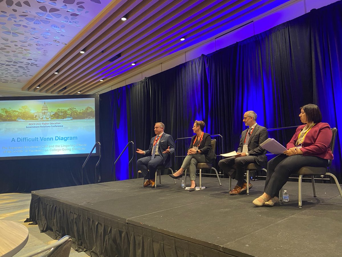 .⁦<a href="/HigherEdVenit/">Ed Venit</a>⁩, <a href="/dtshapiro/">Doug Shapiro</a>⁩, and ⁦<a href="/melgott/">Melanie Gottlieb</a>⁩ covered a lot of ground at #HEGRC22 w/ an informative session that explored ways campus government relations professionals can reinforce #highered’s value proposition and its impact on key economic indicators like GDP.