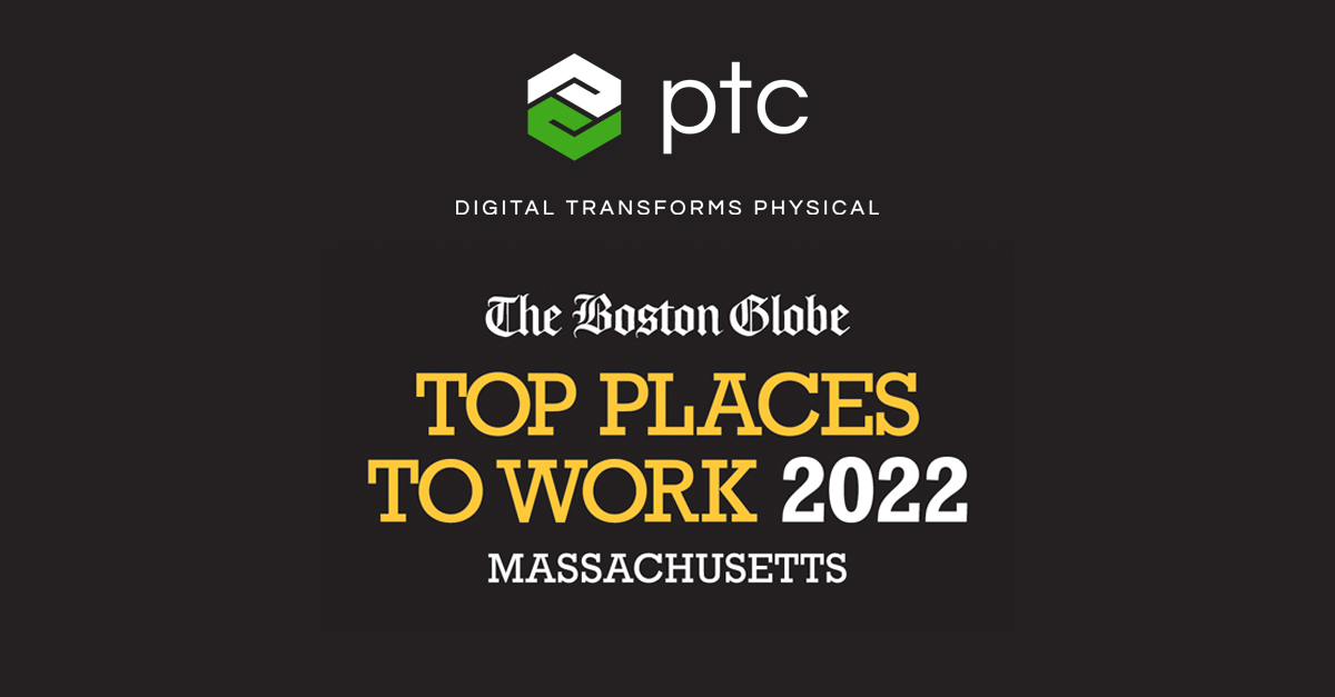 stoneformation's tweet photo. Looks like we are at it again! PTC has been recognized for the 6th consecutive year as a Boston Globe Top Place to Work. We're all committed to making #lifeatPTC an experience to be proud of - in Massachusetts and beyond. Congrats to my fellow PTC-ers! #WorkBoston https://t.co/4q5EG8WD1V