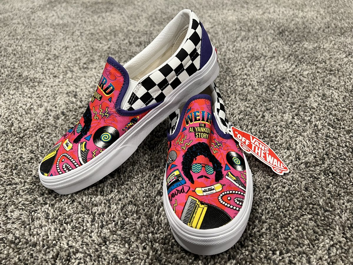 eringoenner's tweet photo. Thank you, @Vans and @TheRokuChannel!!! They are too pretty to wear!! 💜🪗💕🏁#WEIRDTheAlYankovicStory https://t.co/aI5Mb8YOYN