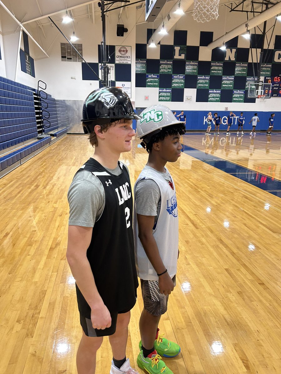LNC_MensBBall's tweet photo. First hard hats of the season go to @charlie_fox04 for Varsity with already taking 4 charges and Kaison Propst for JV with his non stop energy and effort defensively!#bluecollarmindset #playhardplaysmartplaytogether #family @LNCAthletics @LNCharter @LNCVsquadStats https://t.co/ain2TebPg0